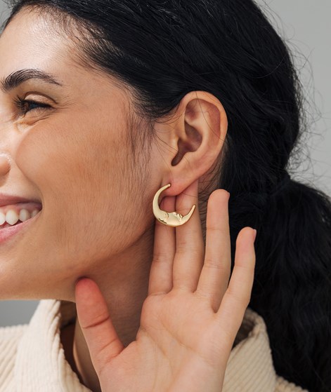 EBBA Ohrringe Halbmond Gold