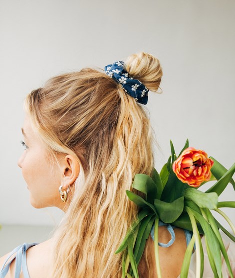 EBBA Haargummi Blau meliert