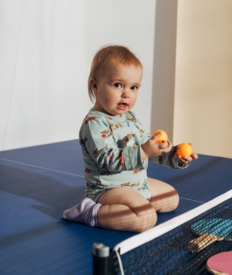 KAUF DICH GLÜCKLICH KIDS Body Mintgrün aus Bio-Baumwolle