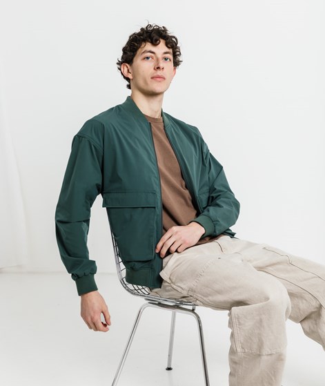 REVOLUTION Bomber Jacke Petrolgrün