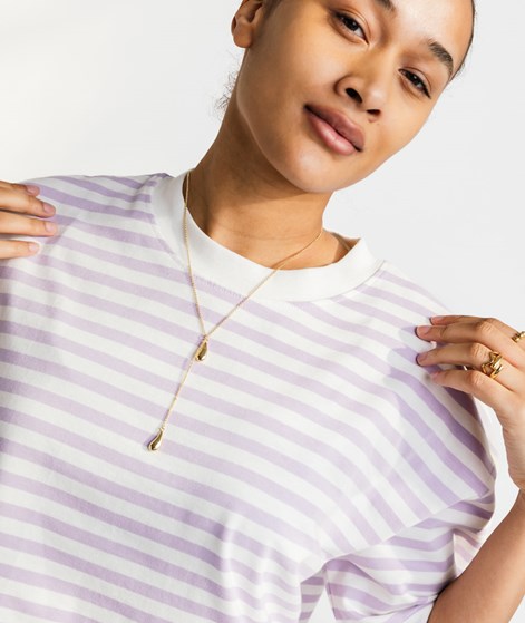 KAUF DICH GLÜCKLICH T-Shirt Weiß Flieder aus Bio-Baumwolle