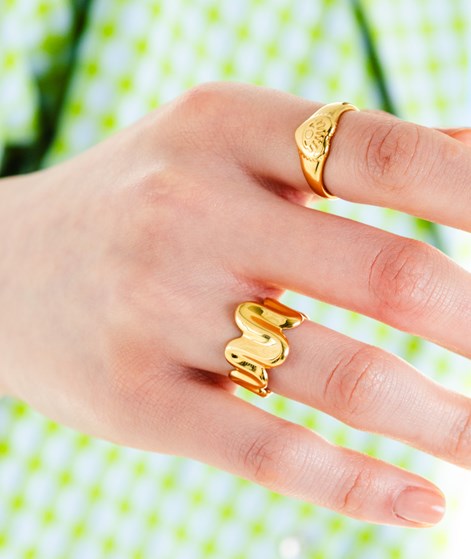 KAUF DICH GLÜCKLICH Herz mit Auge Ring Gold