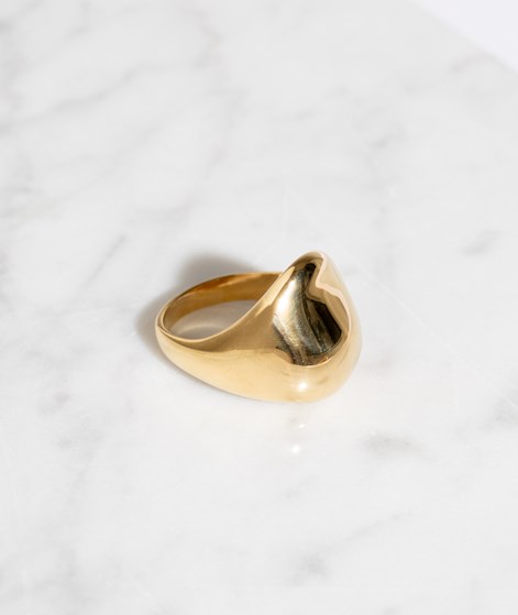 KAUF DICH GLÜCKLICH Glatter Siegelring Gold