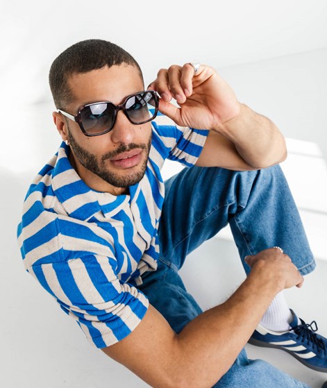 POOL Große Sonnenbrille gemustert