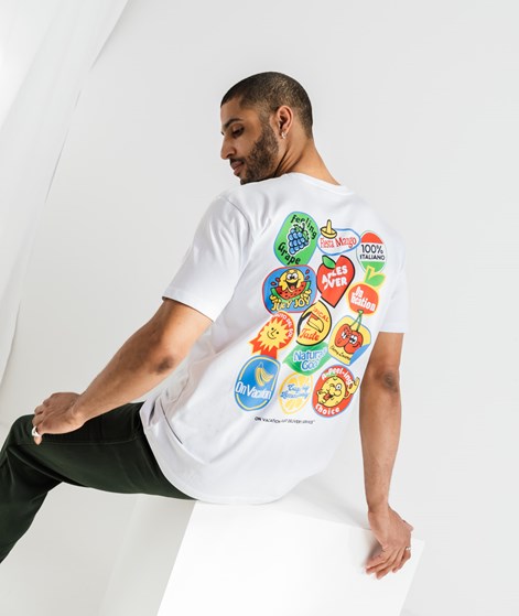 ON VACATION Fruit Stickers T-Shirt Weiß