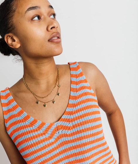 KAUF DICH GLÜCKLICH Strick Top gestreift