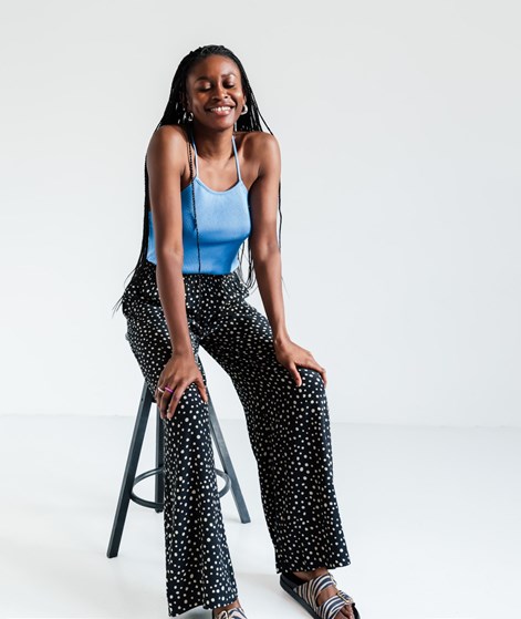 KAUF DICH GLÜCKLICH Hose Schwarz gepunktet