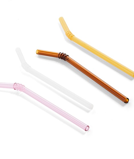 HAY Sip-Swirl Straw Set Strohhalme (4er-Set) mehrfarbig