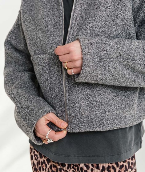 VILA VIJadas Zipper Jacke Grau