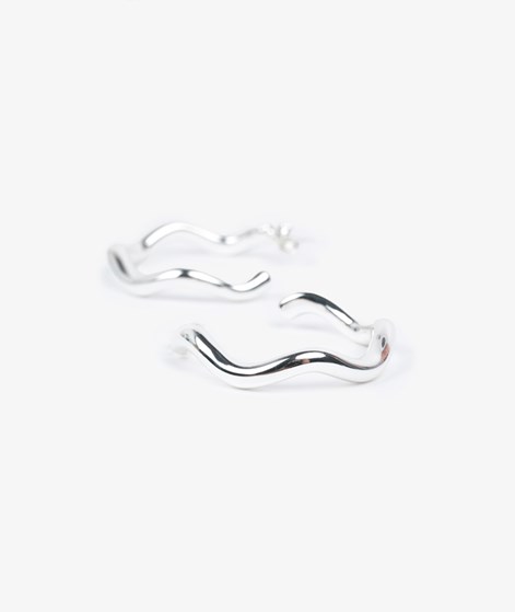 KAUF DICH GLÜCKLICH Gewellte Ohrringe Silber