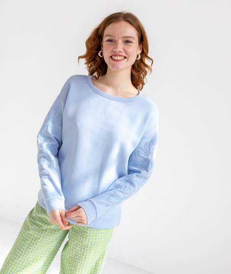 VILA VIMaldea Flower Sweater Hellblau