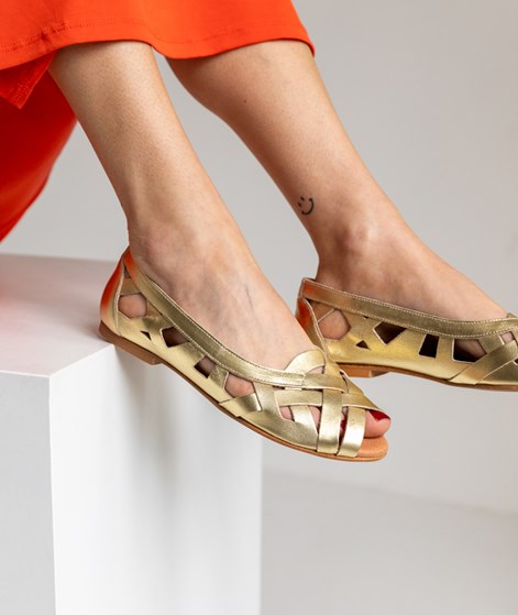 KAUF DICH GLÜCKLICH Sandale Gold
