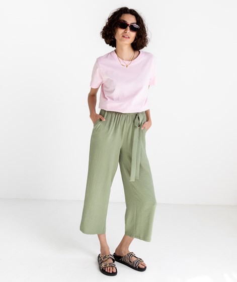 VILA VIJosa Belted Culotte Hose Olivgrün