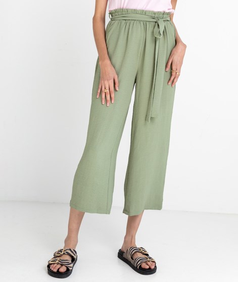 VILA VIJosa Belted Culotte Hose Olivgrün