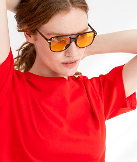 KAUF DICH GLÜCKLICH Sommerliches T-Shirt Rot aus Bio-Baumwolle