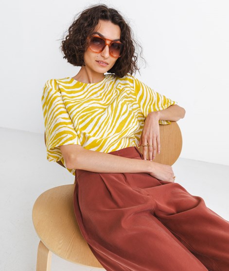 KAUF DICH GLÜCKLICH Bluse Zebramuster Gelb