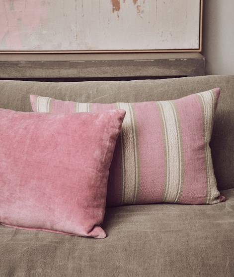HKLIVING Gewebtes (60x40) Kissen Rosa Streifen