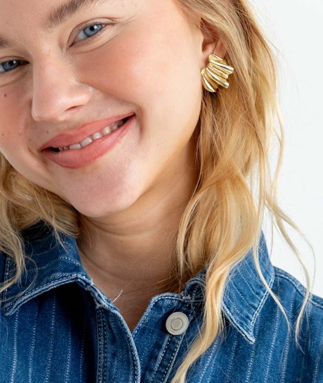 EBBA Ohrringe Gefächert Gold