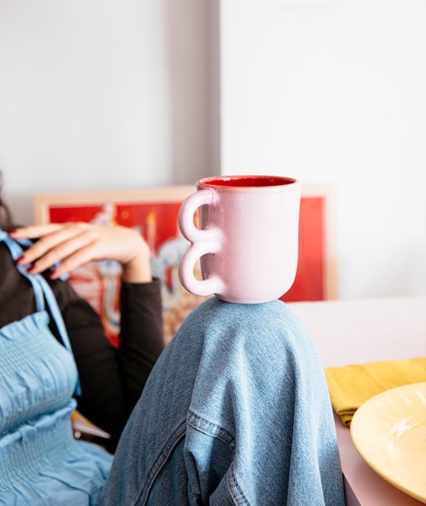 KAUF DICH GLÜCKLICH Mug Rosa Rot