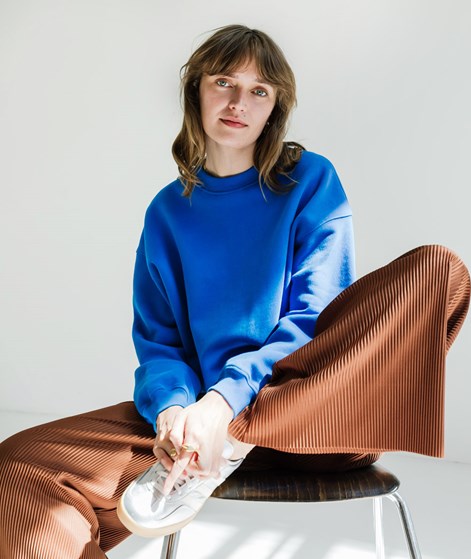 KAUF DICH GLÜCKLICH Sweater Königsblau aus Bio-Baumwolle