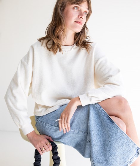 KAUF DICH GLÜCKLICH Sweater Cremeweiß