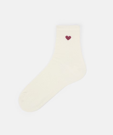 KAUF DICH GLÜCKLICH Socke Herz Pink Glitzer (Gr. 36-41) aus Bio-Baumwolle