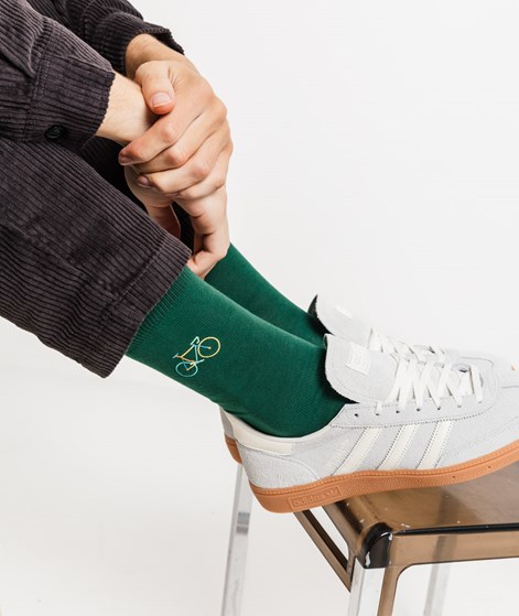 KAUF DICH GLÜCKLICH Socke Fahrrad Dunkelgrün (Gr. 41-46) aus Bio-Baumwolle