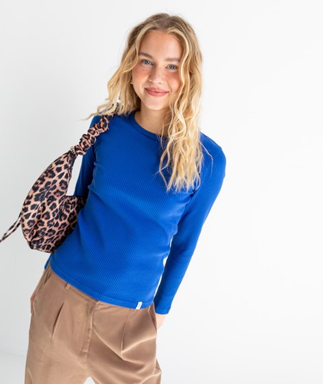 KAUF DICH GLÜCKLICH Longsleeve Blau aus Bio-Baumwolle