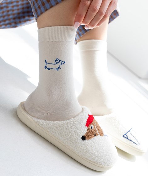 KAUF DICH GLÜCKLICH Socke Happy Dog (Gr. 36-41) aus Bio-Baumwolle