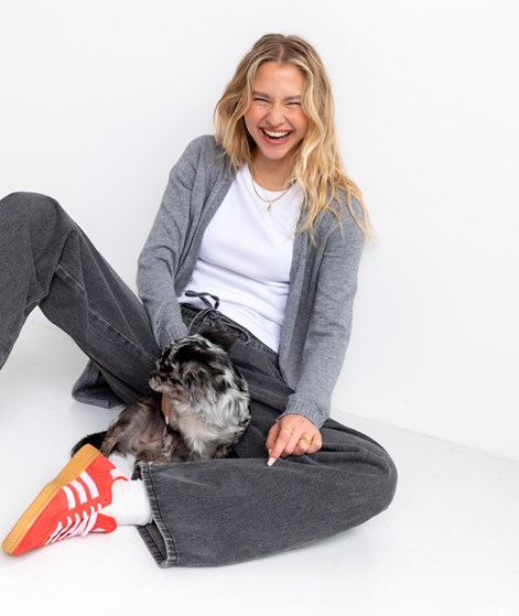 VILA VIRil Open Cardigan Grau