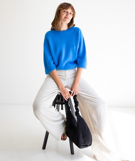 KAUF DICH GLÜCKLICH Strickshirt Knallblau