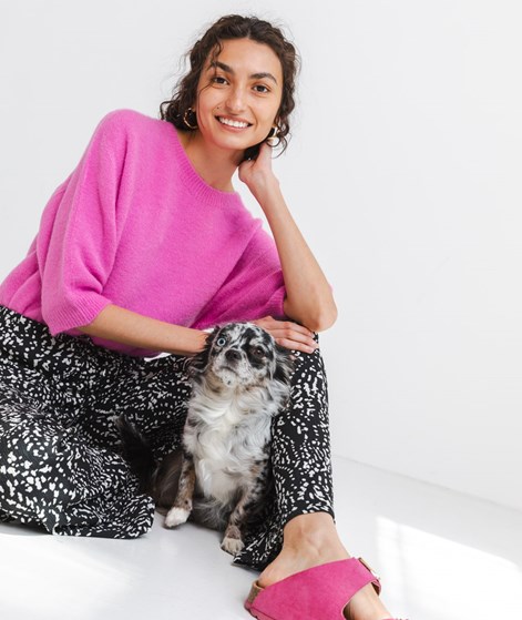 KAUF DICH GLÜCKLICH Strickshirt Pink