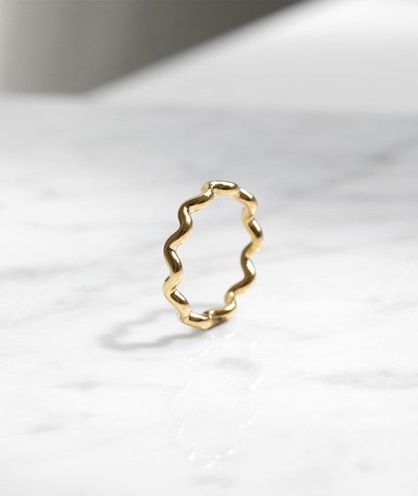 KAUF DICH GLÜCKLICH Fein Gewellter Ring Gold