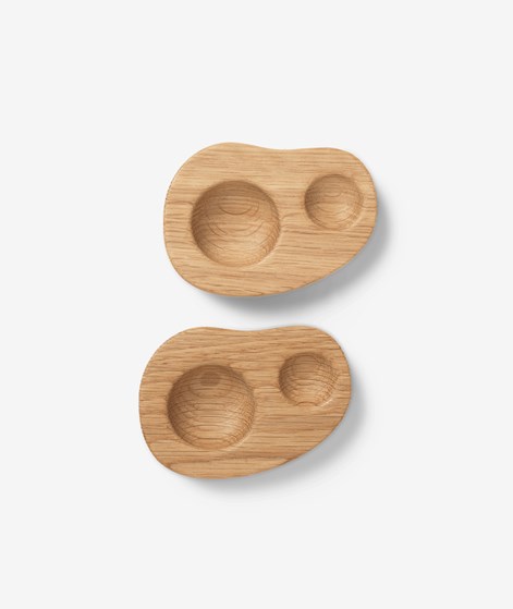 FERM LIVING Cairn 2er-Set Holz Eierbecher Braun