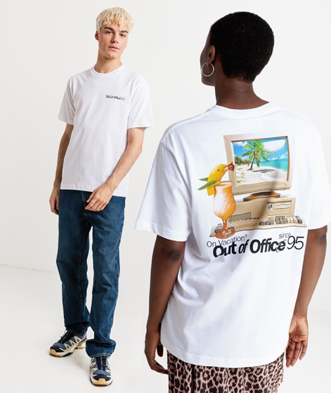 ON VACATION Out of Office T-Shirt Weiß