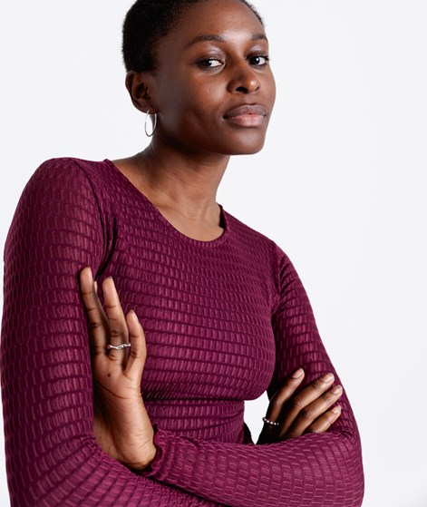 VILA VILarine O-Neck Longsleeve Weinrot