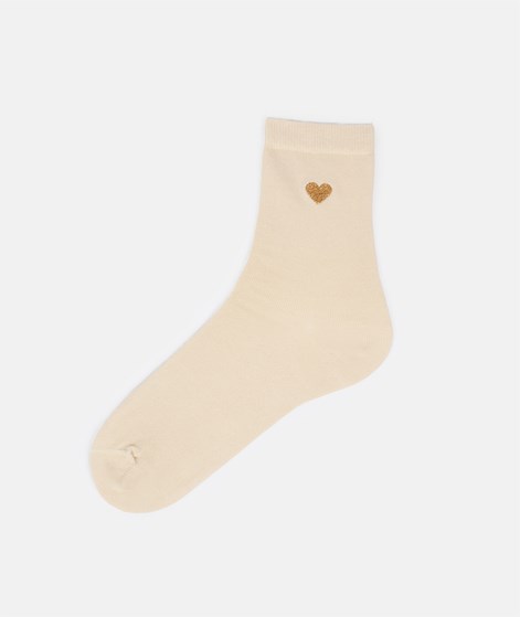 KAUF DICH GLÜCKLICH Socke Herz Gold (Gr. 36-41) aus Bio-Baumwolle
