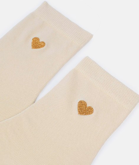 KAUF DICH GLÜCKLICH Socke Herz Gold (Gr. 36-41) aus Bio-Baumwolle