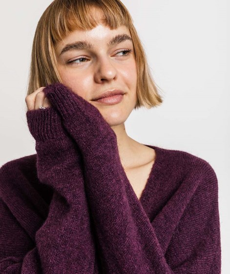 KAUF DICH GLÜCKLICH Cardigan Pflaume