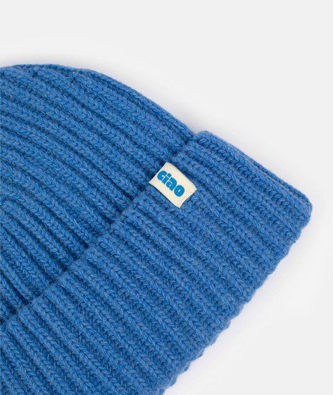 KAUF DICH GLÜCKLICH Mütze Hellblau aus recycelter Wolle