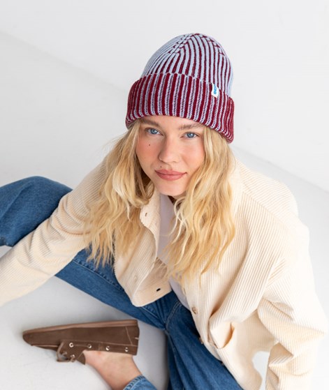 KAUF DICH GLÜCKLICH Mütze Bordeaux Blau