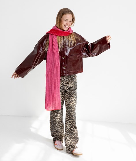 KAUF DICH GLÜCKLICH Schal Rippstrick Pink Rot