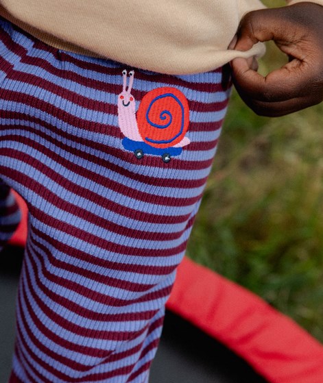KAUF DICH GLÜCKLICH KIDS Leggings Streifen Schnecke aus Bio-Baumwolle