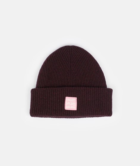 KAUF DICH GLÜCKLICH Mütze Saluti Bordeaux