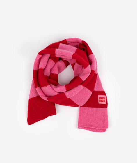 KAUF DICH GLÜCKLICH Schal Pink Rot Breite Streifen
