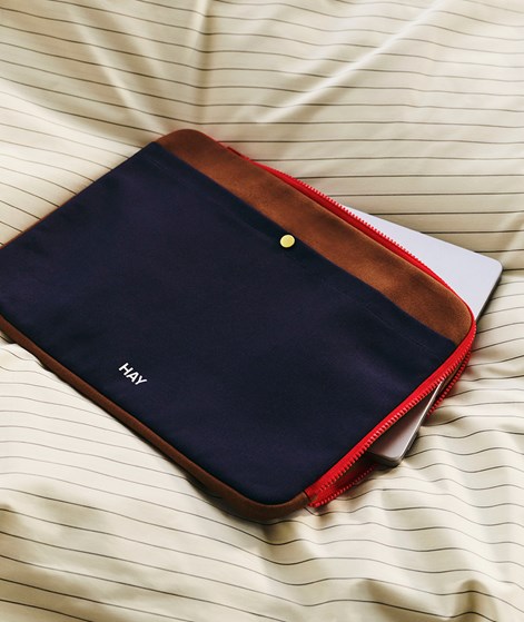 HAY Multi Laptop Cover Laptoptasche Blau Braun Rot