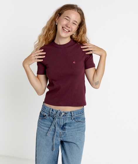 CARHARTT WIP W S/S Philipa T-Shirt Dunkelrot