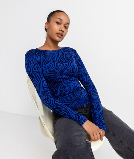 KAUF DICH GLÜCKLICH Longsleeve Abstrakt gemustert aus Viskose (LENZING&trade; ECOVERO&trade;)