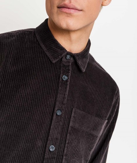 KAUF DICH GLÜCKLICH Hemd Dunkelgrau aus Bio-Baumwolle