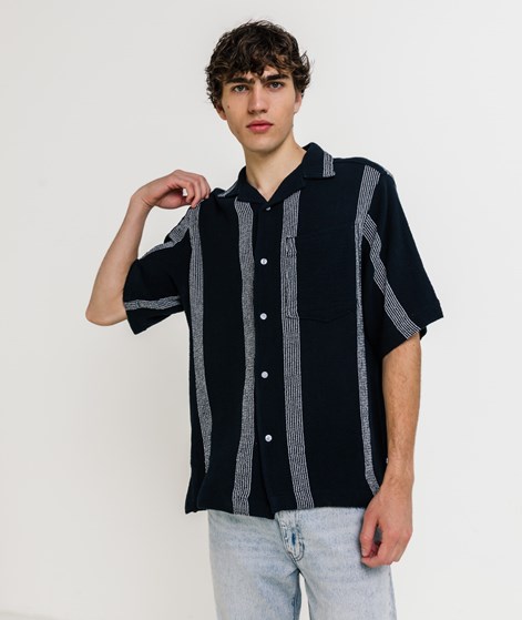 MINIMUM Hayden Hemd Streifen Dunkelblau